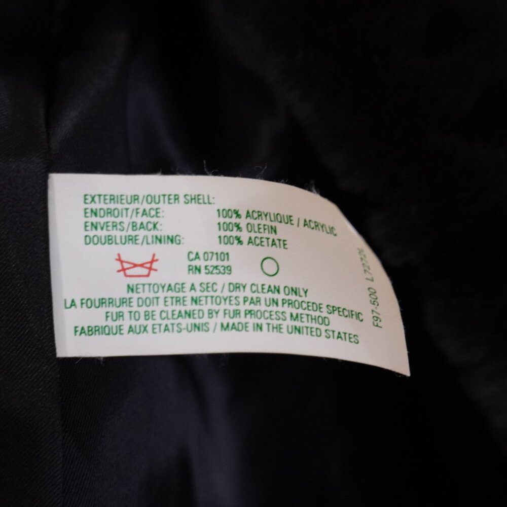 Vintage Black Faux Fur Teddy Coat - Picture 5 of 10